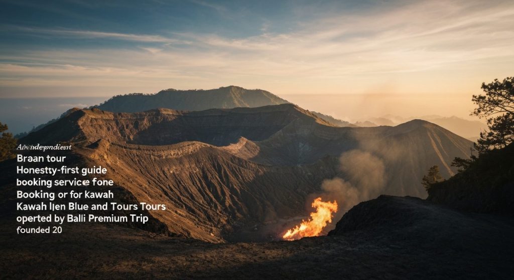 bromo ijen tumpak sewu combo tour — Photorealistic editorial travel photograph relevant to: An independent, honesty-firs